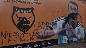 El mural de Ángel Di María en El Torito, vandalizado nuevamente en Rosario.