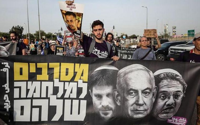 El ambiente está cambiando: crecen las protestas en Israel por Gaza. Foto: BBC.
