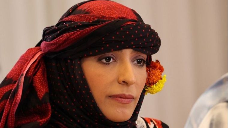 En junio, Karman visitó -junto a dos ganadoras del Nobel de la Paz- Ucrania y Polonia para pedir el fin de la invasión rusa a su país vecino Foto: GETTY IMAGES