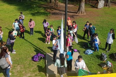 MDZol | Los niños jugando en la Escuela EP N°11 que queda en el Río Paraná Miní y Arroyo ChanáFoto Carolina Buratti