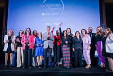 Las mujeres argentinas reconocidas ayer con el premio LOreal.