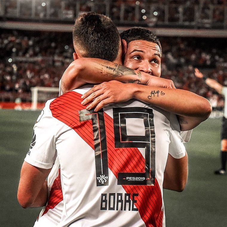 Borré y Juanfer, dos de las figuras del River de Gallardo. River Plate Foto: River Plate