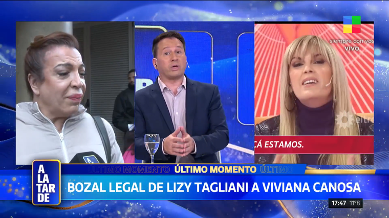 Viviana Canosa no podr&aacute; hablar m&aacute;s de Lizy Tagliani y limit&oacute; tambi&eacute;n a los medios de comunicaci&oacute;n. Foto: captura de pantalla TV/ Am&eacute;rica.&nbsp;