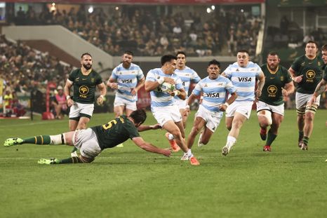 Los Pumas sufrieron una dura caída ante Sudáfrica.&nbsp;