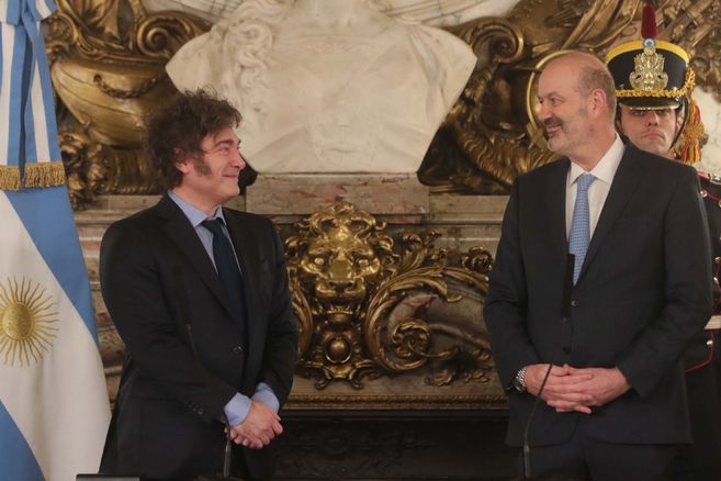 El presidente Javier Milei y su ministro de Desregulación y Tranformación del Estado, Federico Sturzenegger, preparan sus próximas reformas. Foto: Presidencia