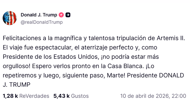 Donald Trump proyecta el salto hacia Marte. Donald Trump proyecta el salto hacia Marte.