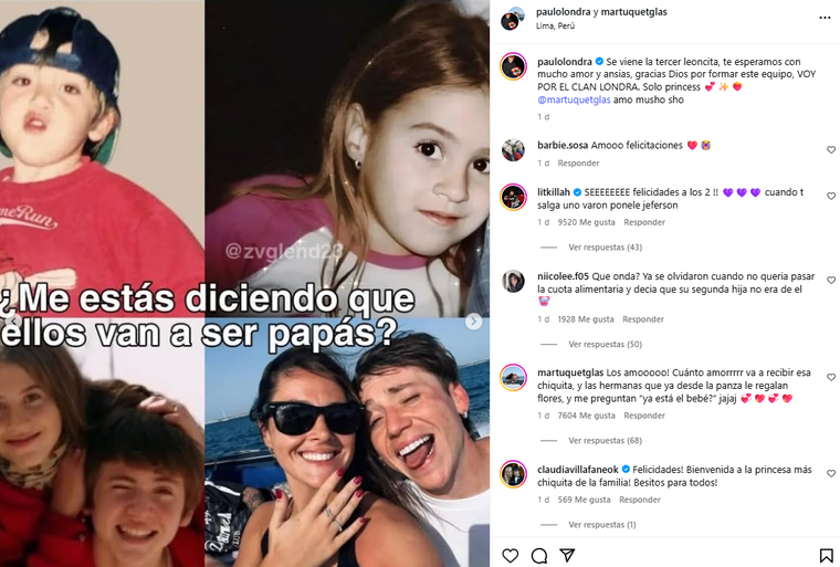 La publicación compartida de la pareja. Créditos: Instagram / martuquetglas La publicación compartida de la pareja. Créditos: Instagram / martuquetglas