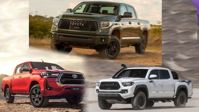 Las pick ups de Toyota. Foto: Parabrisas