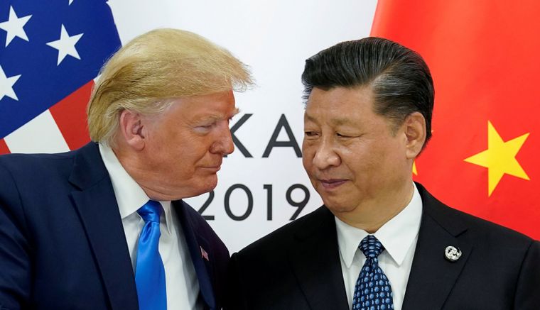 Donald Trump y Xi Jinping, el presidente de China.