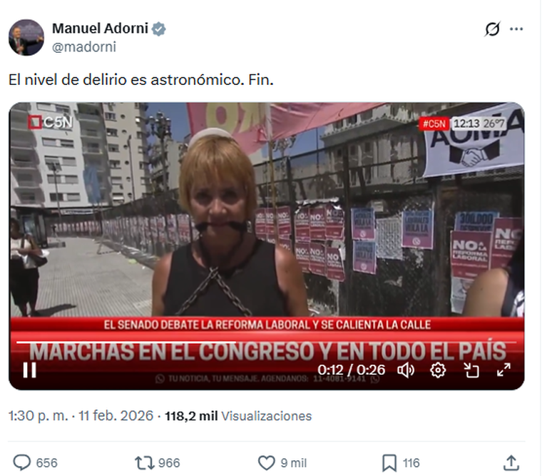 Manuel Adorni reaccionó a Nancy Pazos.