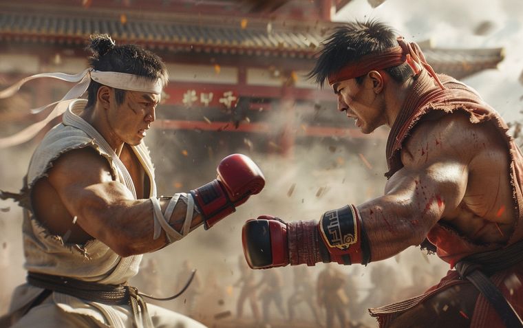 Una pelea entre estas estrellas de los videojuegos sería algo verdaderamente épico Foto: Imagen generada por Midjourney