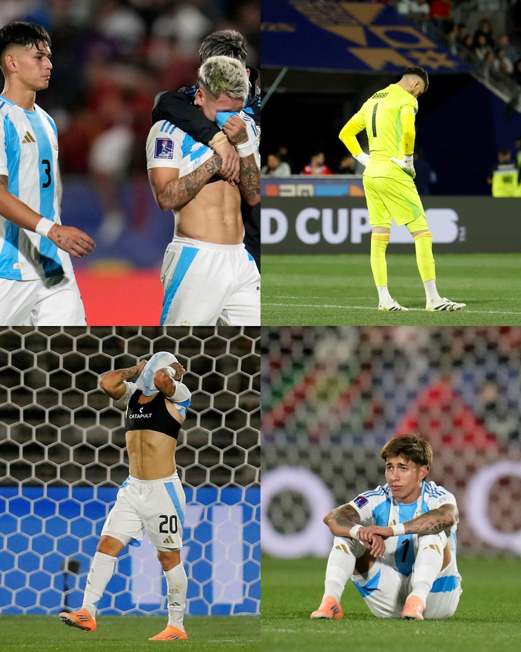 La tristeza de los futbolistas argentinos tras perder la final del Mundial Sub 20. La tristeza de los futbolistas argentinos tras perder la final del Mundial Sub 20.