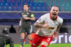 leipzig vencio al manchester united y lo mando a la europa league