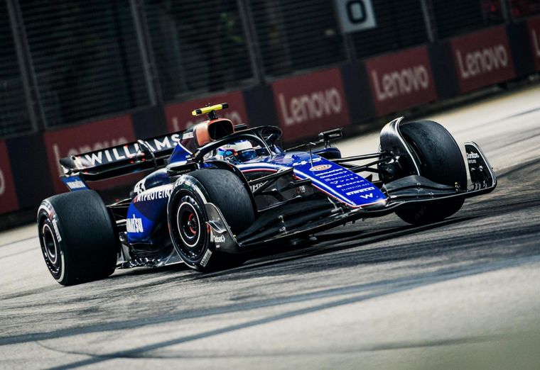 Colapinto quedó en el top ten del último ensayo en Singapur. Foto: EFE