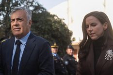 Alfredo Cornejo habló sobre la baja de la edad de imputabilidad. En la imagen, con la ministra Mercedes Rus.