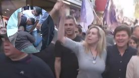 Incidentes en la caminata de Karina Milei.