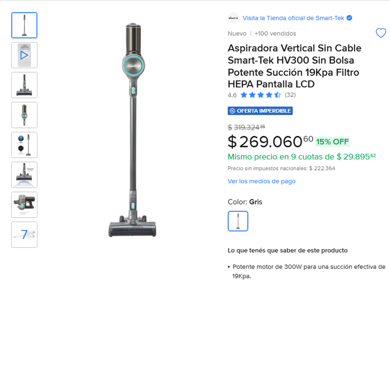 La tendencia en limpieza. Fuente: Mercado Libre. La tendencia en limpieza. Fuente: Mercado Libre.