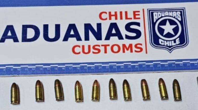 Las municiones que secuestraron al mendocino en el paso a Chile.&nbsp;