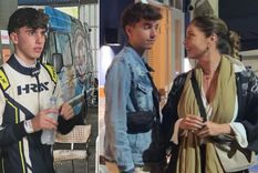 La alegría de Karina Mazzocco tras el logro de su hijo. La alegría de Karina Mazzocco tras el logro de su hijo.