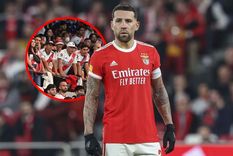 Los hinchas de River manifestaron su enojo con Otamendi. Los hinchas de River manifestaron su enojo con Otamendi.