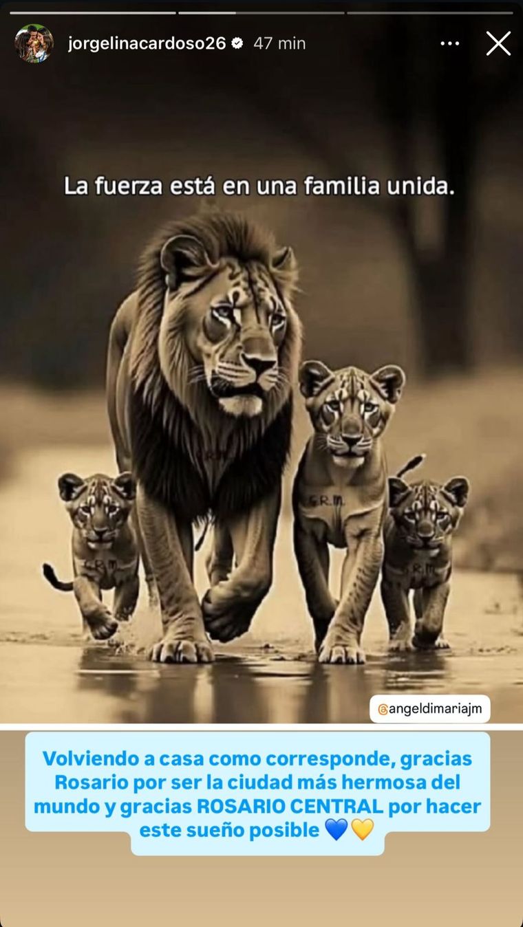 Las emotivas palabras de su esposa. (Foto: Instagram) Las emotivas palabras de su esposa. (Foto: Instagram)