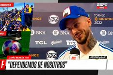 Benedetto, con sonrisa pícara, dijo que los goles de River no se gritan. Benedetto, con sonrisa pícara, dijo que los goles de River no se gritan.