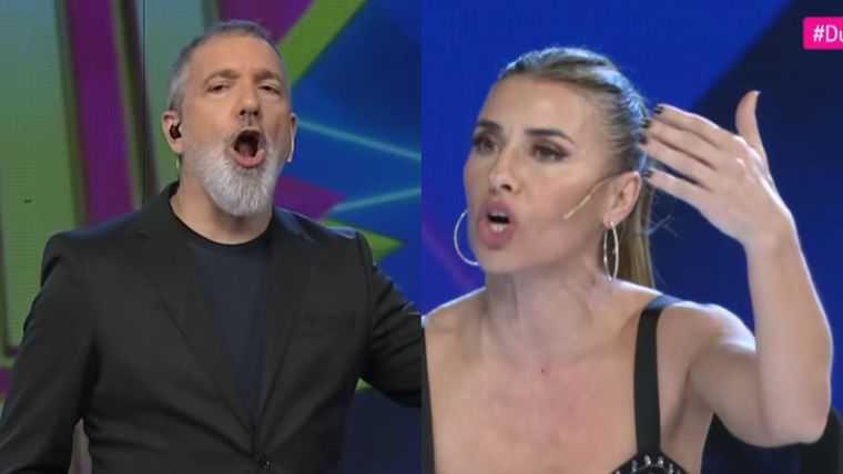 La periodista y el conductor, enfrentados en vivo por un debate político.