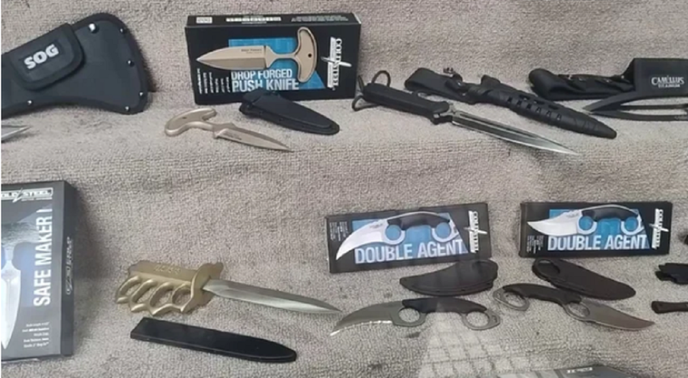 Algunos de los objetos secuestrados Foto: NA