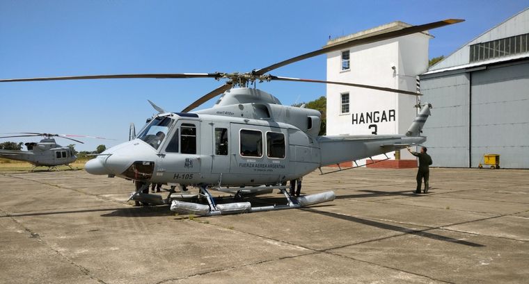 En las instalaciones de la VII Brigada Aérea hay armamento y, obviamente, también aeronaves como la que se ve en esta imagen Foto: Ministerio de Defensa de Argentina