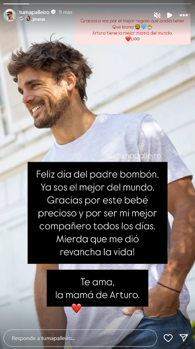 La respuesta de Matías Palleiro tras la publicación de Jimena Barón. Foto: Instagram/ @tumapalleiro. La respuesta de Matías Palleiro tras la publicación de Jimena Barón. Foto: Instagram/ @tumapalleiro.