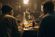 Una barra, una pizza y una charla. (Imagen ilustrativa generada con IA) Una barra, una pizza y una charla. (Imagen ilustrativa generada con IA)