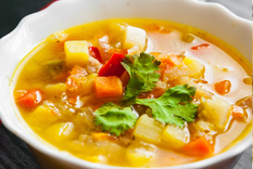 Una receta perfecta de sopa cremosa de vegetales