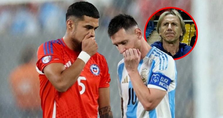 Díaz y el diálogo con Messi. Foto: Captura