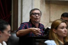 Máximo Kirchner durante su discurso en Diputados. Foto: Prensa Kirchner