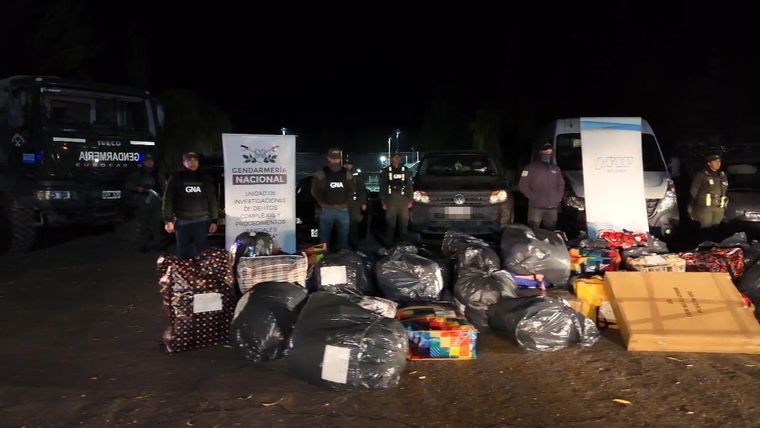 Importantes allanamientos en Tunuyán Foto: Gendarmería Nacional