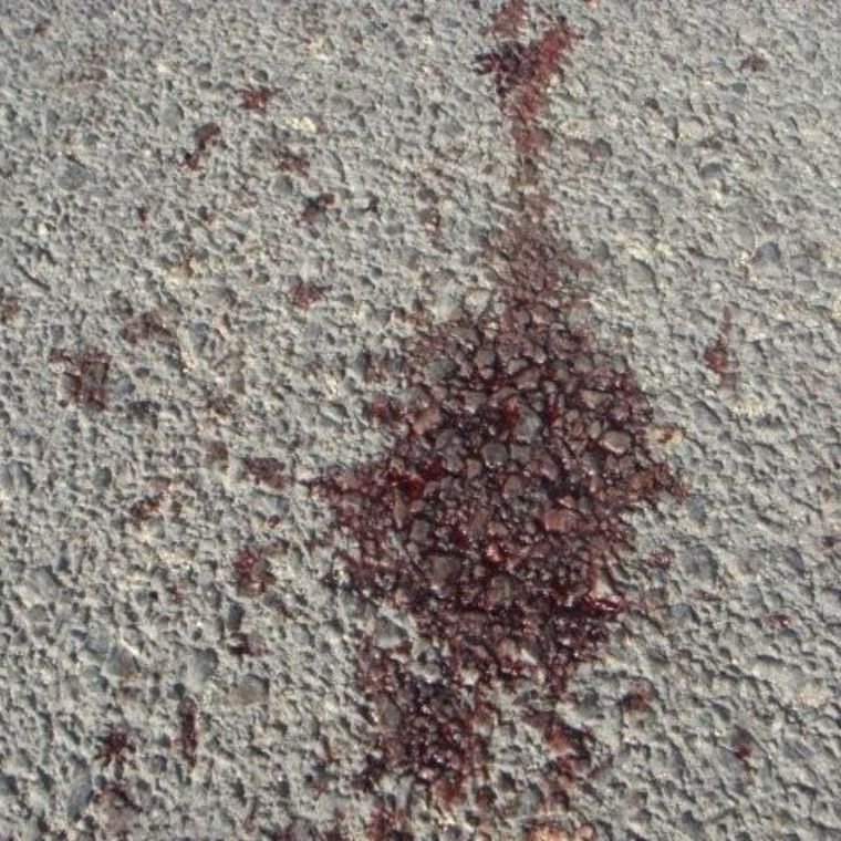 La mujer fue encontrada tirada en la calle y junto a un charco de sangre