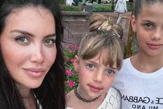 Wanda Nara y dos de sus hijas, Francesca e Isabella