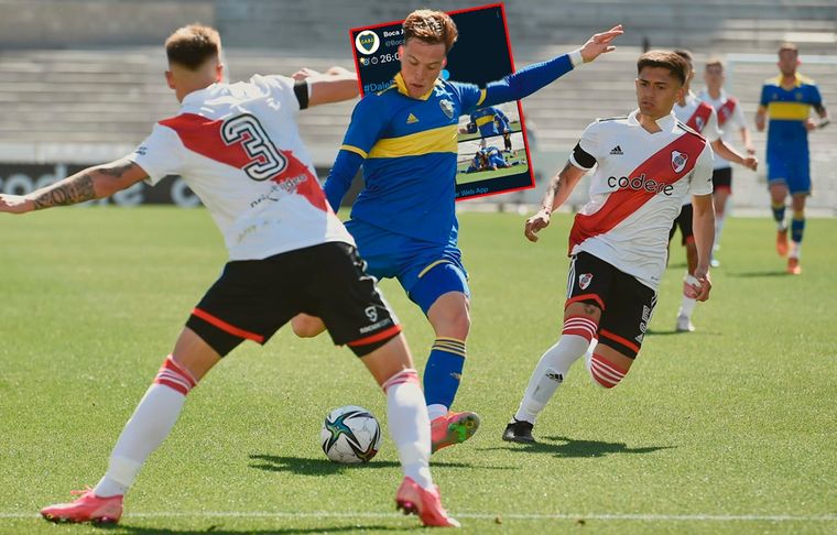 Boca le ganó a River el superclásico de la Reserva y hubo cargada.