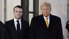 Emmanuel Macron y Donald Trump durante un encuentro en agosto pasado.&nbsp;