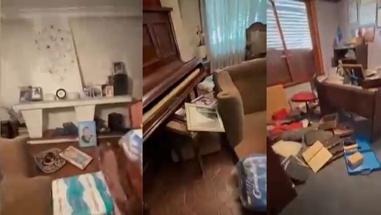 Así quedó la casa de la mamá de Sergio Lapegüe. Así quedó la casa de la mamá de Sergio Lapegüe.