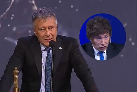 Rolando Graña contra Javier Milei. Rolando Graña contra Javier Milei.