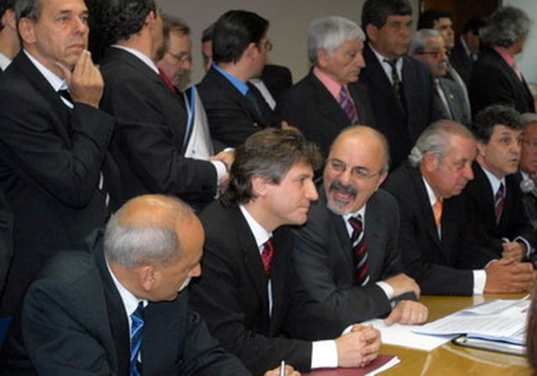 El plenario se inició ayer con la exposición del ministro de Trabajo, Carlos Tomada y el titular de la Anses, Amado Boudou. Foto: Télam