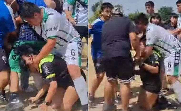 Escándalo en Bahía Blanca: una árbitra fue agredida en un partido amateur. Foto: captura de video.&nbsp;