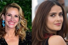Julia Roberts y Salma Hayek apuestan al rosa para propuestas de día y de noche. Foto: Instagram