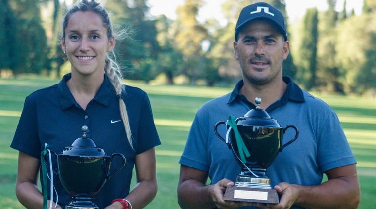 Rosario y Nicolás dominaron en el Andino. Foto: Golf en Mendoza