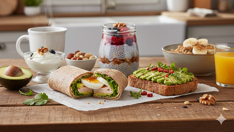 Desayuno para un corazón sano. Fuente: IA Gemini.