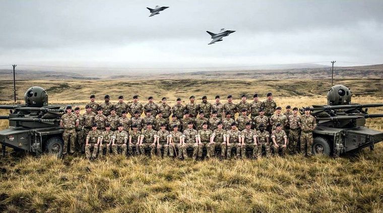 Militares en Malvinas, presencia permanente de Inglaterra. Foto: BFSAI