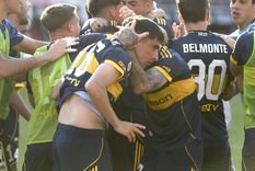 Miguel Merentiel convirtió un gol clave sobre la hora y Boca también quedó momentáneamente como lider de la Zona A.