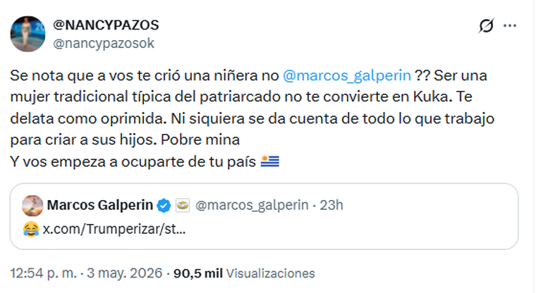 Nancy Pazos contra Marcos Galperin. Nancy Pazos contra Marcos Galperin. 