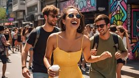 Un boulevard, cafecitos ricos, música... ¡gran plan!